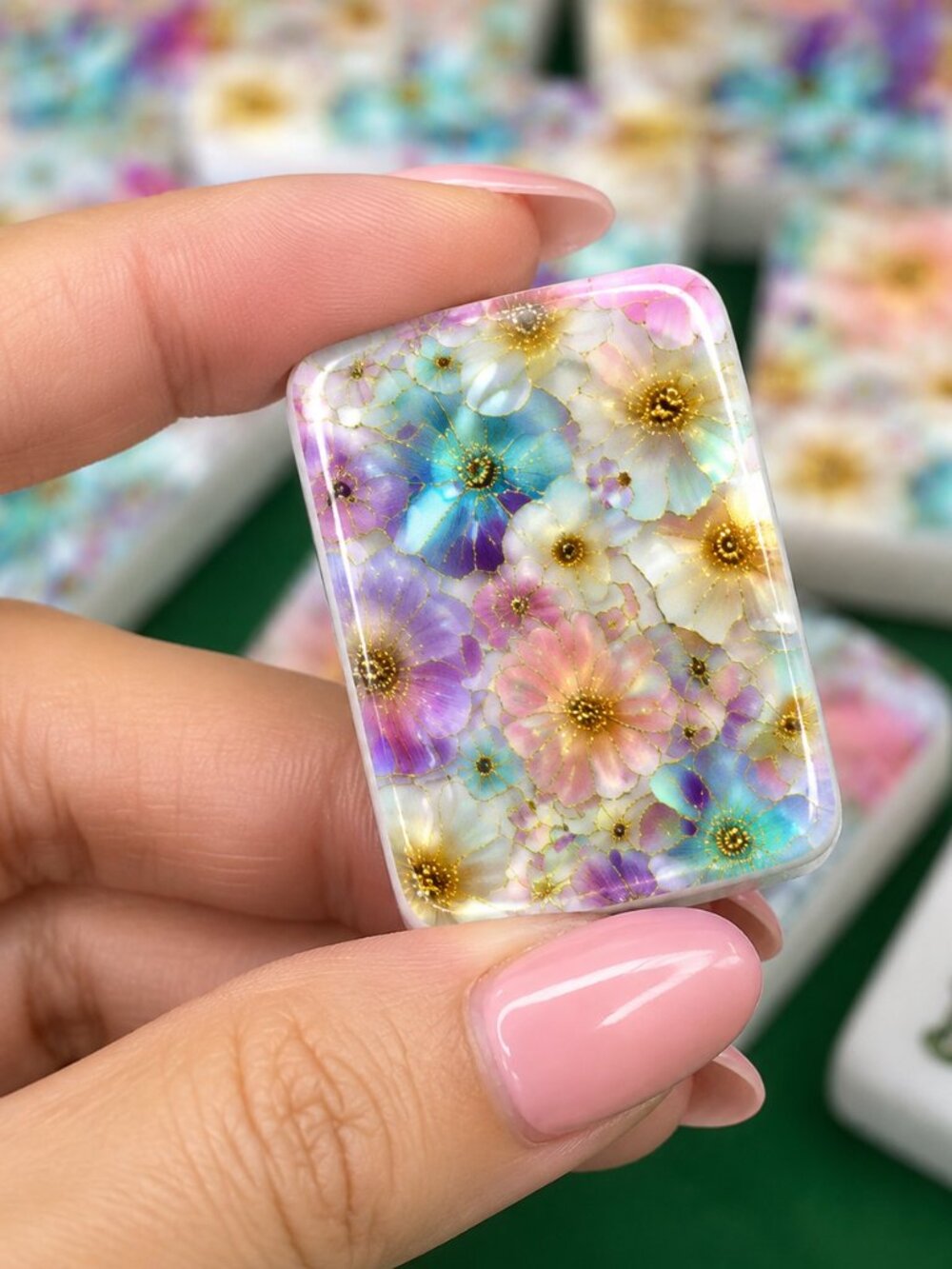 🌸Floral American Mahjong Tiles – Acrylic Game Set with Vibrant Flower Designs🌸